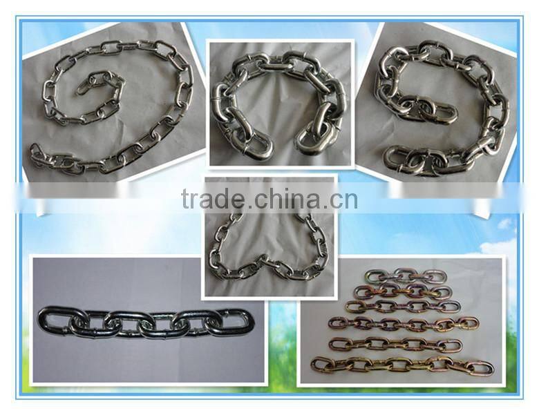 G30 DIN metal chain with gunny bags or plastic bucket