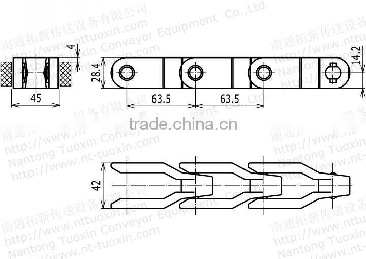 2600-O Straight Run Case Conveyor Chain