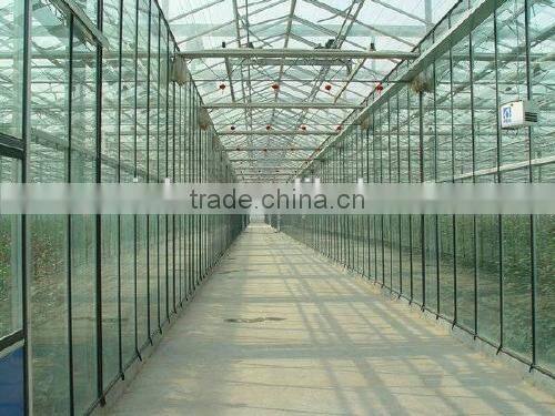Hot dip galvanized steel structure cultivating glass greenhouse flowers