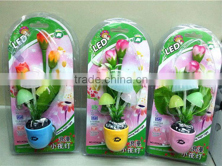 Energy Saving Light Control Sensor Lamp Color Mushroom LED Night Light