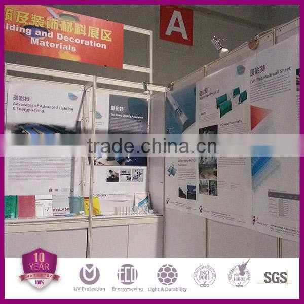 High quality 12mm 3-layer rectangle polycarbonate hollow sheet UV protection 10-year warranty 2100*5800mm