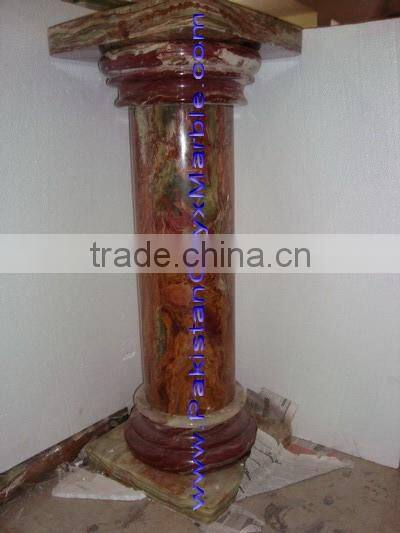 CUSTOM MADE RED ONYX PEDESTALS COLLECTIONS