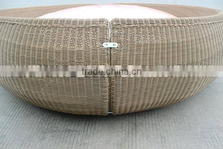 Theme Hotel Furniture Spring Mattress Wicker Big Round Bed