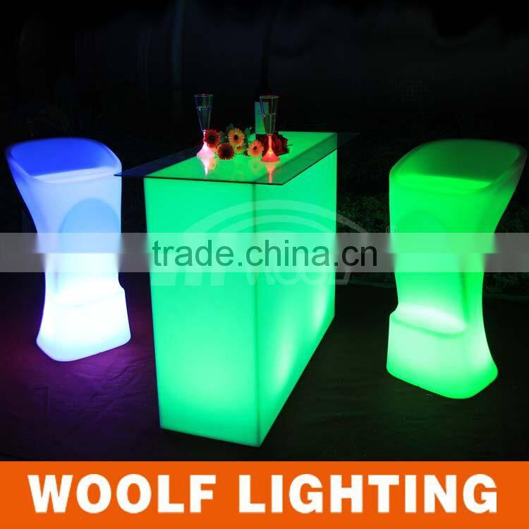 2015 hot led furniture 16 colors RGB changing led ktv bar stool for sale