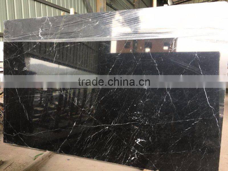 Popular black marquina marble slabs