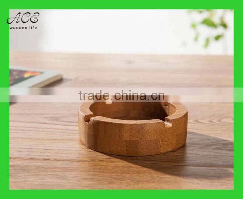Custom round bamboo ashtray Bamboo ashtray