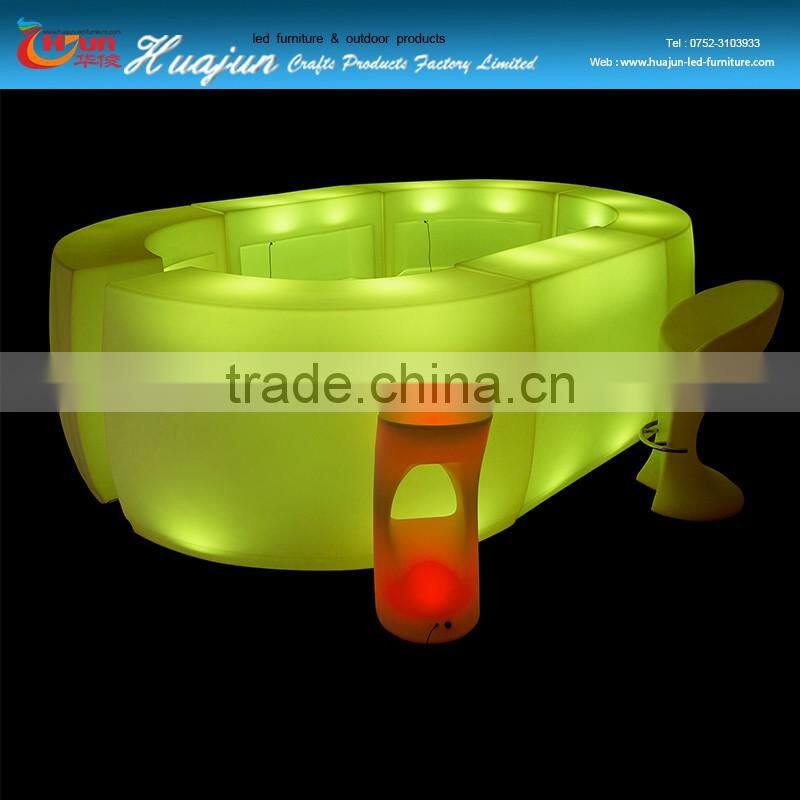 illuminated mobile bar counter