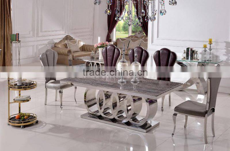 TH382 Cheap price Marble Dining Table and Chair Set