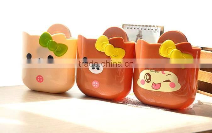 3021 cartoon function plastic pen holder wholesale with suction cups