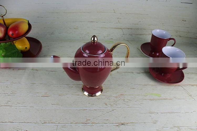 Factory suppliers novelty tableware ceramic chinese dragon tea sets