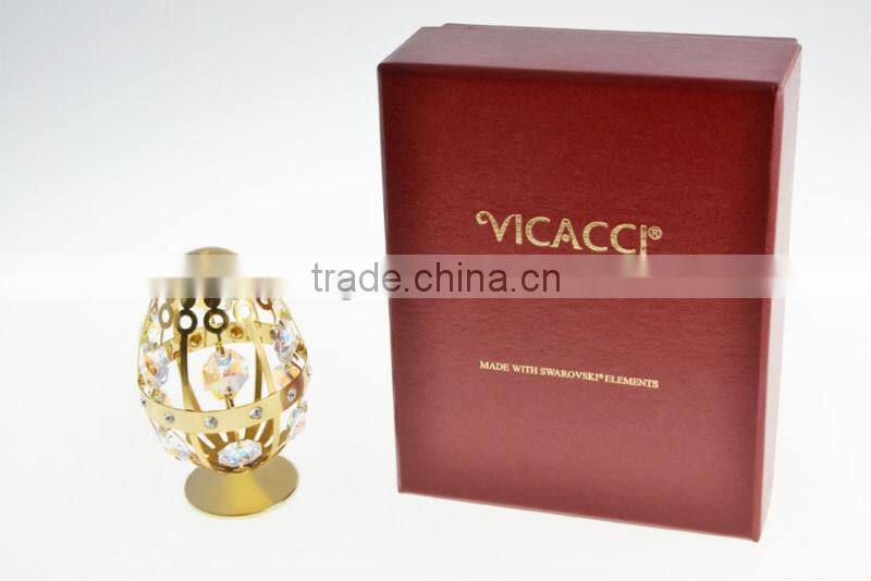 New Design Gold Plated Colorful Crystal Easter Egg with crystals from swarovski