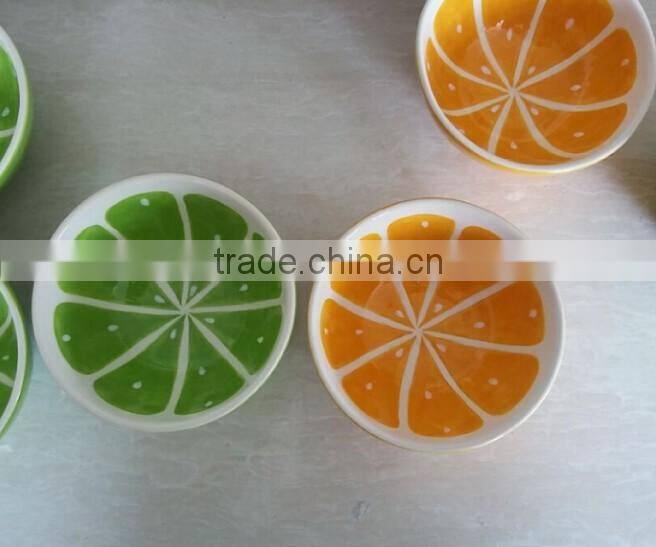 Salad bowl with hand painting,fruit bowl