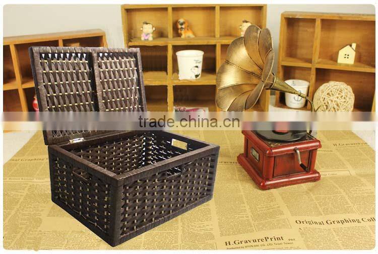 2014 New design large paper rope container storage vintage basket
