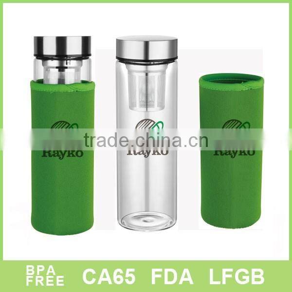 High Quality Stainless Steel Loose Leaf Strainer glass water bottle