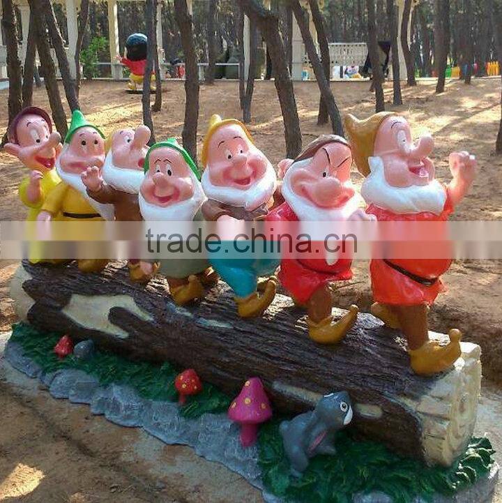 Strong snow white with 7 small man figure