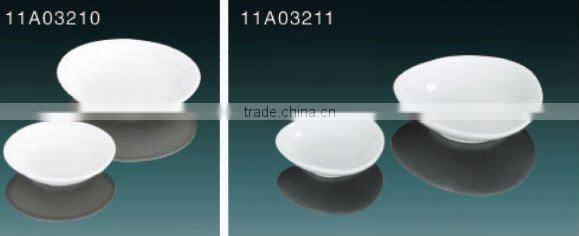 Tony snow white ceramic various size sauce dish