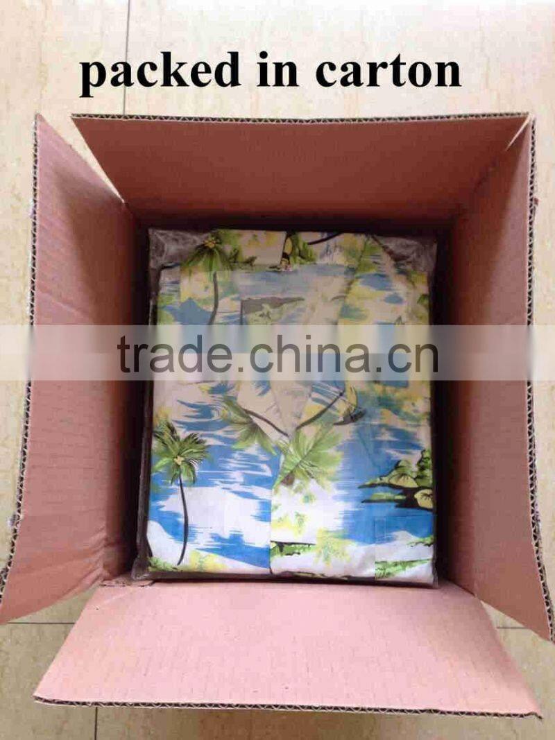 100% cotton printed beach shirts in holiday