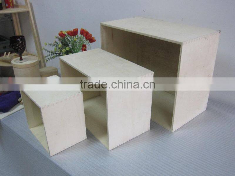 Unfinished Wood Box Without Lid Best Selling wood art craft
