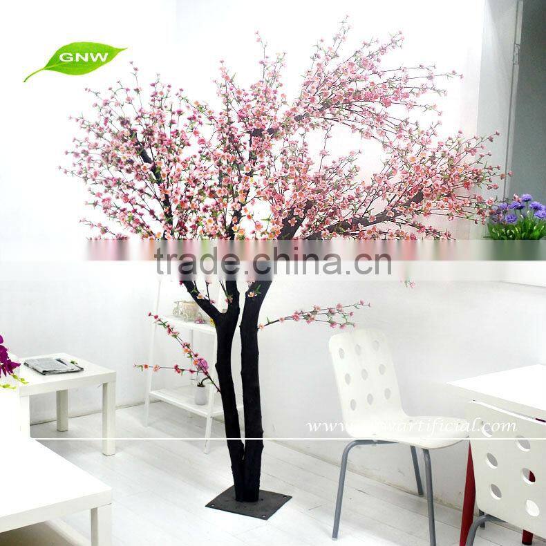 GNW BLS023 Artificial Peach Flowers Tree with pink color deractive home indoor use 7ft high