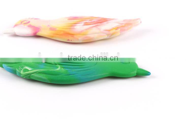 New Design Tie-dyed Bird Shaped 2 Color Crayon, 2 pk Multi-colored Bird Wax Crayon, Novelty Mix Color Bird Shaped Crayon Set