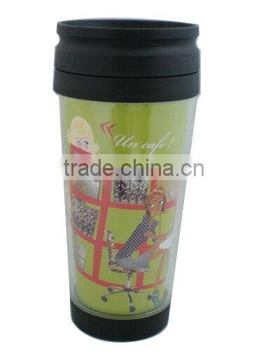 Beautiful Double Wall Plastic Cup Plastic Gift Advertising Cup 450154