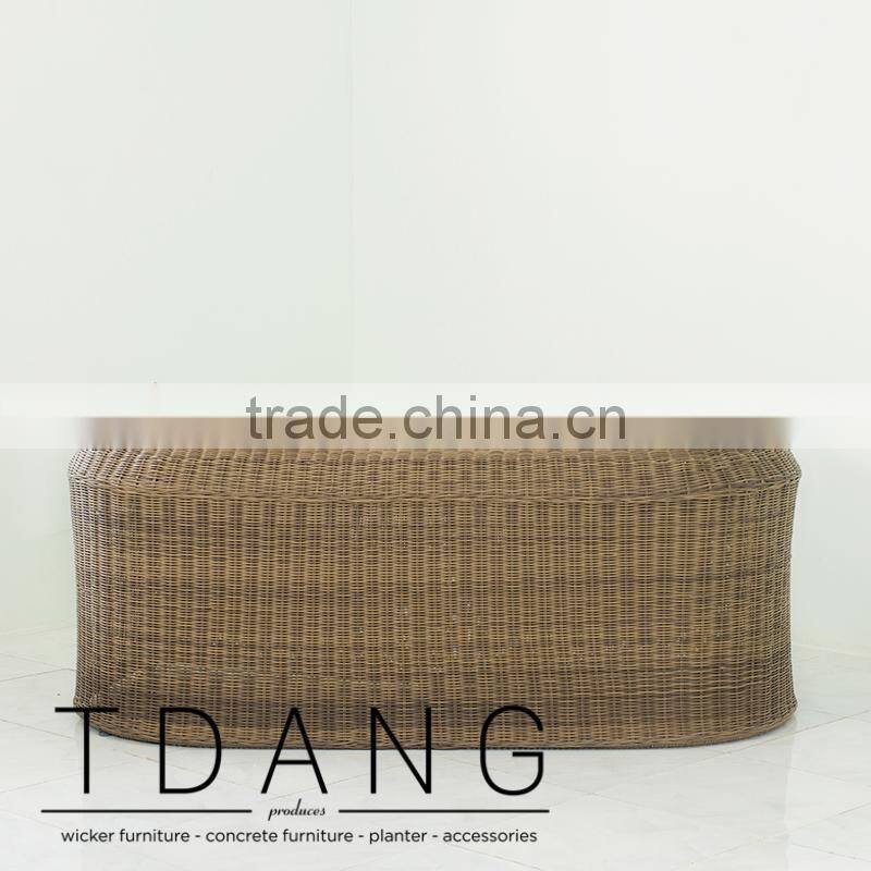 Regatta Wicker Loveseat- Top sale wicker synthetic rattan sofa love seat