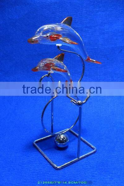 cute crystal animal, crystal dolphin for decoration