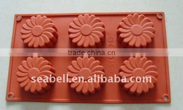 flower shape silicon cake mold