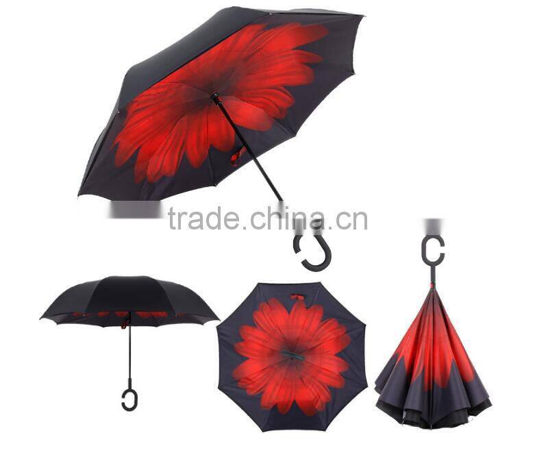 Custom Logo New Invention 190Tpongee Umbrella