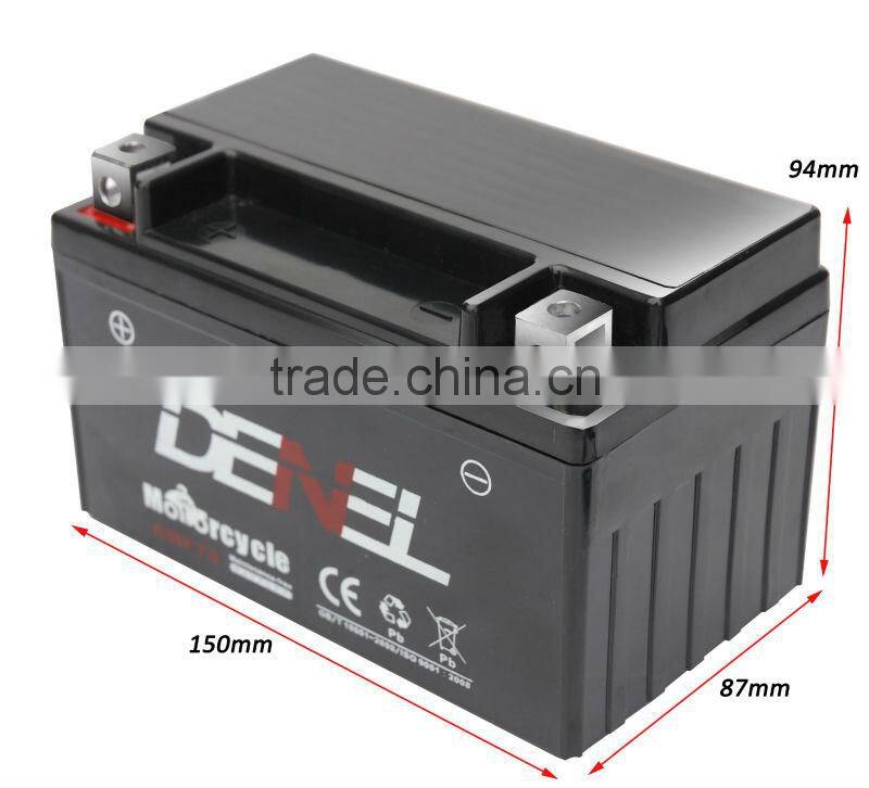 High quality 12v storage motorcycle battery 12 v 7ah smf battery supplier