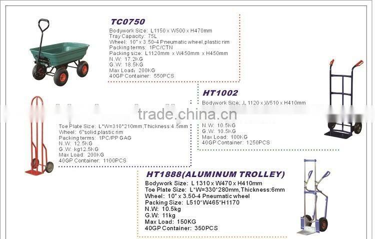 2016 hot selling plastic wheel barrow used in building and farming