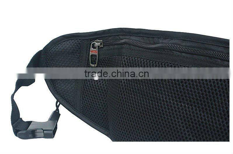 Black Nylon Waist Outdoor Bottle Bag