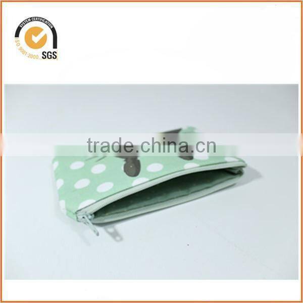 Totoro Zipper Pouch / Camera Bag in Miyazaki's My Neighbor Totoro Mint Polka Dots By Chiqun Dongguan CQ-H03017