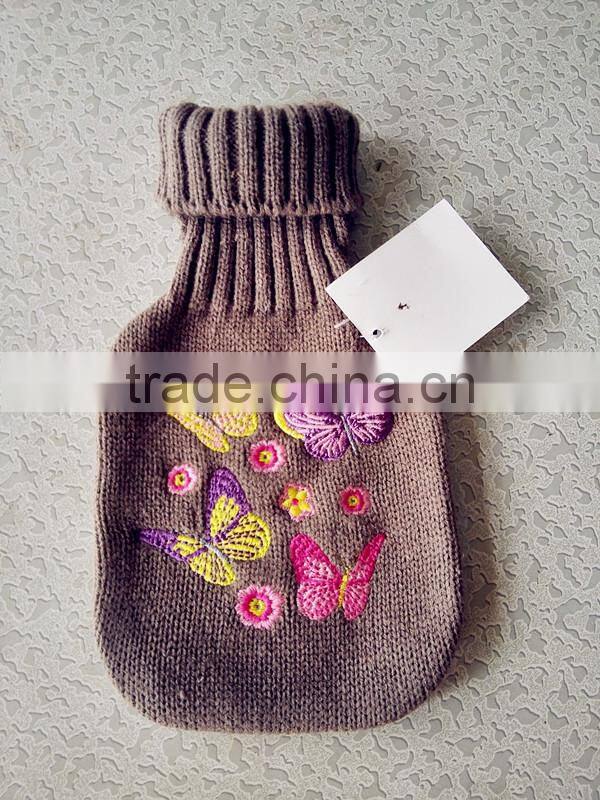 Christmas kintted cover for hot water bottle