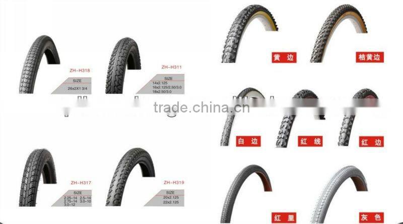 wear resisting natural rubber bicycle tyre 18*2.125