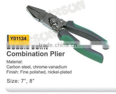 Y01134 Multi function double joint combination plier,diagonal cutting plier,hand tools