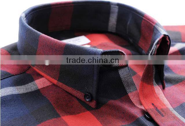 2104 new style men's spring or fall twill plaids casual shirt