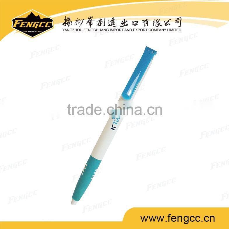 Best sale custom logo hotel plastic ball point pen / gel ink pen for white color
