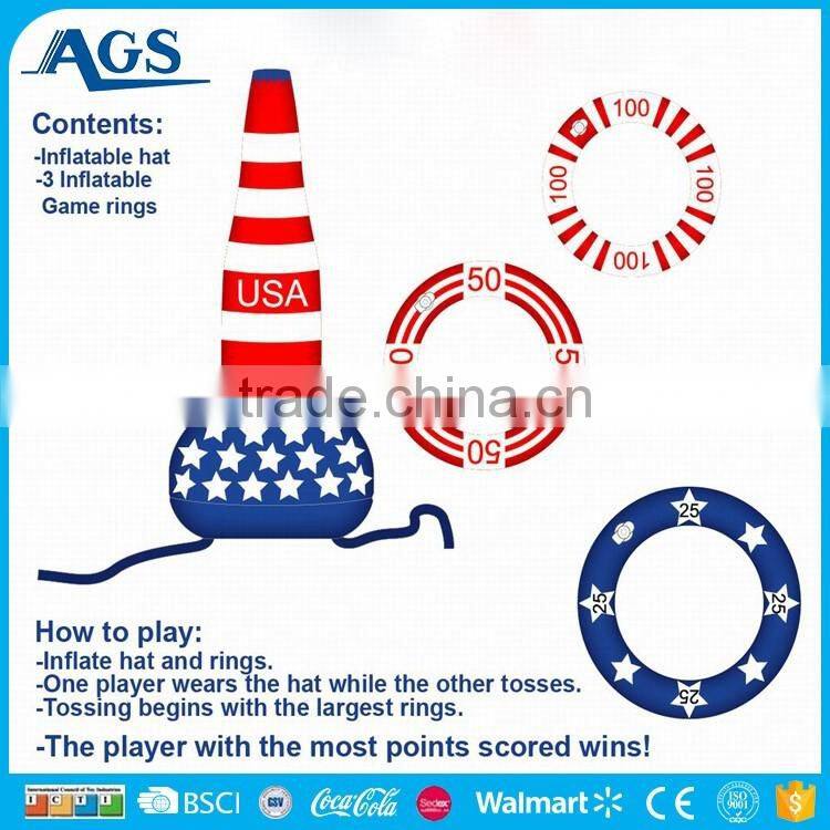New design factory price kid game play rings inflatable toy