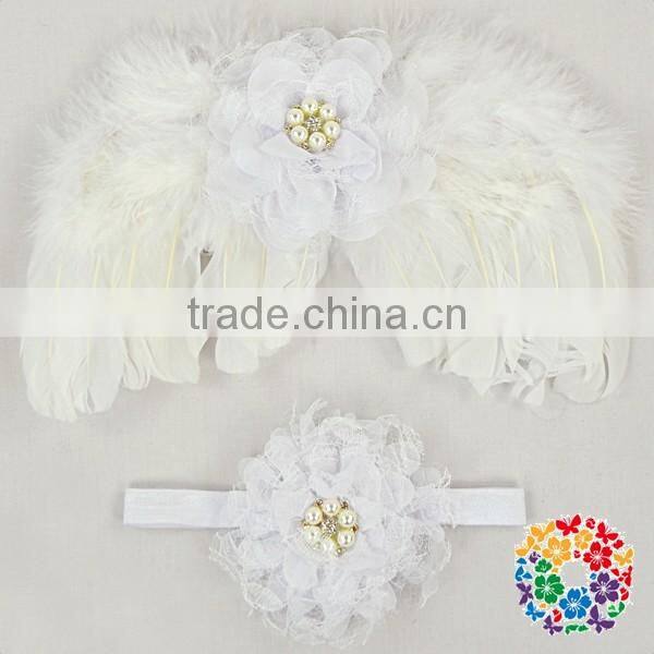 Solid Red Feather Wings Costume Cute Baby Girls Small Feather Angel Wings