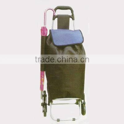 shopping trolley with detachable trolley and Dot Satin bag ,strong metal shelf trolley