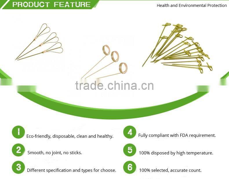 Twist Bamboo Skewer Natural Materials Quick Release Skewers