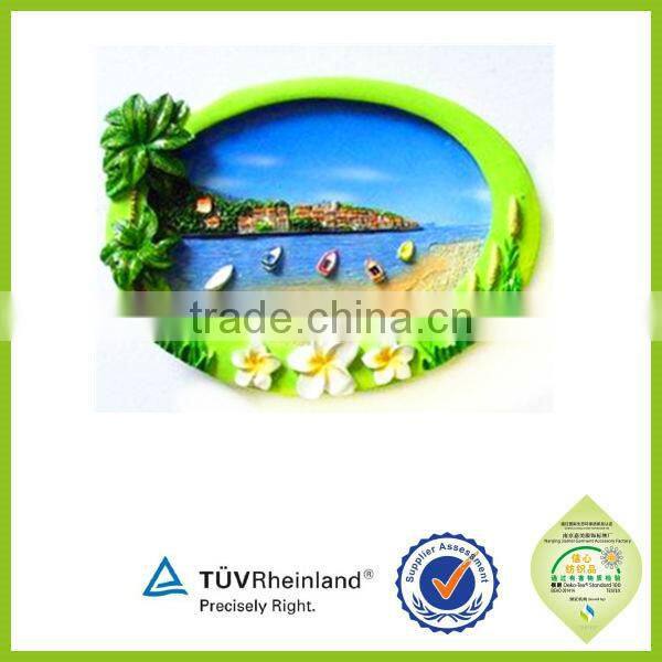 Heart shape raised logo paris souvenir 3D PVC magnet fridge magnet