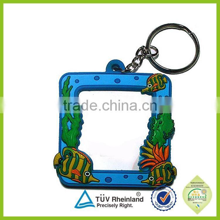 Promotional wholesale pvc keyring custom rubber keychain
