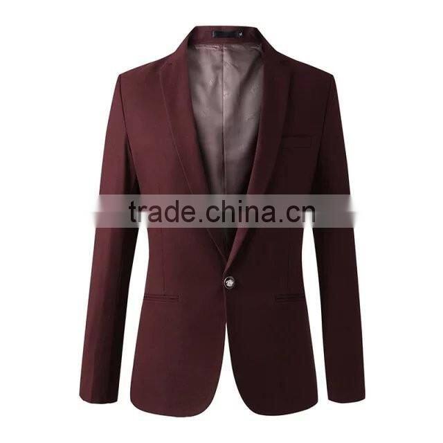 2016 fasion style 100% cotton fabric causal occsaion men's blazer
