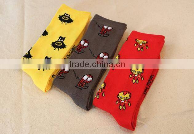 2015 the Avengers personality tide Lovers in tube socks marvel DC series of the same paragraph socks for men and wome EML-9-2042