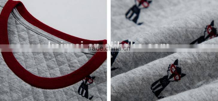 Jiangxi lovely boys sleepwear sets custom cotton/polyester air layer fabric good quality pajamas