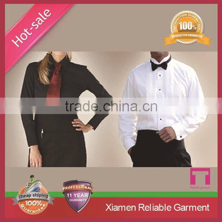 Custom top quality blank cheap restaurant waiter uniform by clothing manufacturer