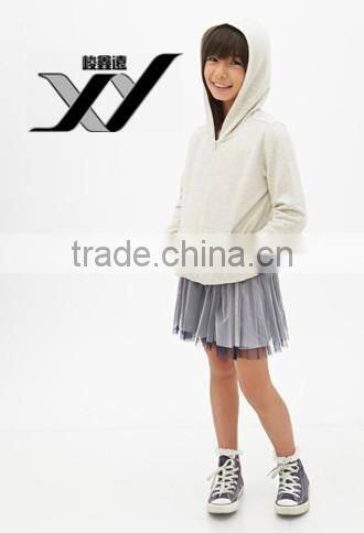 latest design custom blank girls kids zipper pocket hoodies wholesale china supplier