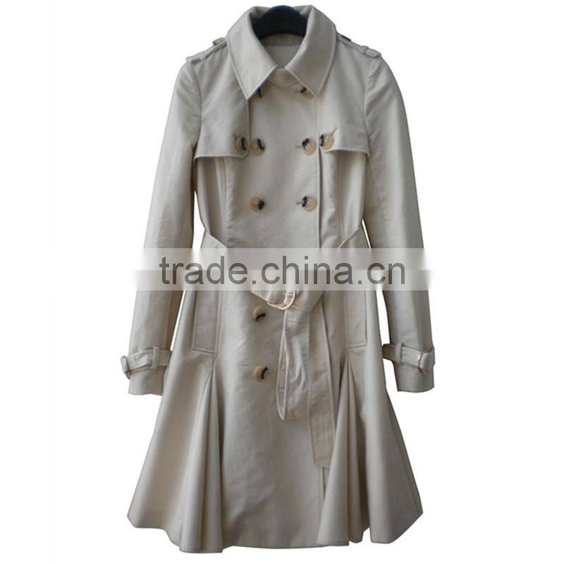 2016 new design women trench coat OEM/ODM for brand series